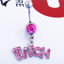 Load image into Gallery viewer, 1PC Fashion Personality Letter Pendant Stainless Steel Navel Nail Women Body Piercing Jewelry
