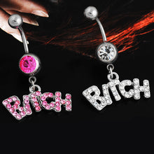 Load image into Gallery viewer, 1PC Fashion Personality Letter Pendant Stainless Steel Navel Nail Women Body Piercing Jewelry
