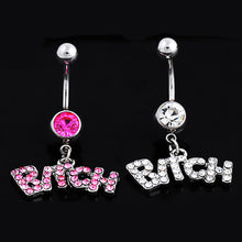Load image into Gallery viewer, 1PC Fashion Personality Letter Pendant Stainless Steel Navel Nail Women Body Piercing Jewelry
