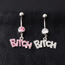 Load image into Gallery viewer, 1PC Fashion Personality Letter Pendant Stainless Steel Navel Nail Women Body Piercing Jewelry
