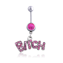 Load image into Gallery viewer, 1PC Fashion Personality Letter Pendant Stainless Steel Navel Nail Women Body Piercing Jewelry
