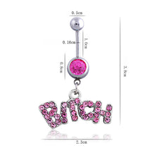 Load image into Gallery viewer, 1PC Fashion Personality Letter Pendant Stainless Steel Navel Nail Women Body Piercing Jewelry
