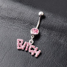 Load image into Gallery viewer, 1PC Fashion Personality Letter Pendant Stainless Steel Navel Nail Women Body Piercing Jewelry
