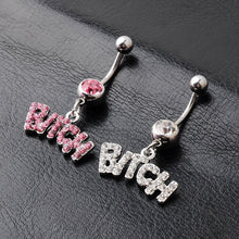 Load image into Gallery viewer, 1PC Fashion Personality Letter Pendant Stainless Steel Navel Nail Women Body Piercing Jewelry
