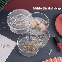 Load image into Gallery viewer, Creative Transparent Plastic Rotating Jewelry Storage Box Jewelry Dust-proof Display Box
