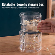 Load image into Gallery viewer, Creative Transparent Plastic Rotating Jewelry Storage Box Jewelry Dust-proof Display Box
