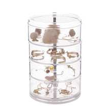 Load image into Gallery viewer, Creative Transparent Plastic Rotating Jewelry Storage Box Jewelry Dust-proof Display Box
