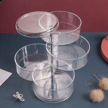 Load image into Gallery viewer, Creative Transparent Plastic Rotating Jewelry Storage Box Jewelry Dust-proof Display Box
