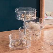 Load image into Gallery viewer, Creative Transparent Plastic Rotating Jewelry Storage Box Jewelry Dust-proof Display Box
