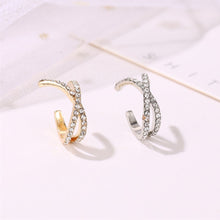 Load image into Gallery viewer, 1PC Fashion Retro Exquisite Rhinestone Cross U-shaped Ear Clip Women Earrings Jewelry
