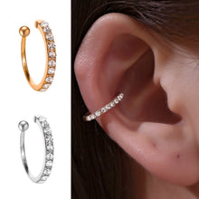 Load image into Gallery viewer, 1PC Fashion Classic Simple Rhinestone C Shape Ear Clip Women Earrings Jewelry
