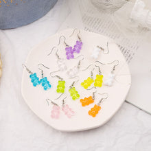 Load image into Gallery viewer, Fashion Sweet Cute Cartoon Candy Color Bear Resin Earrings Girls Women Jewelry Gift
