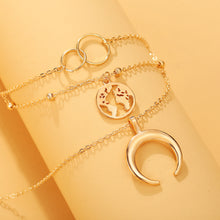 Load image into Gallery viewer, 1PC Fashion Moon Map Pendant Multi Layer Clavicle Chain Necklace Women Jewelry Gift
