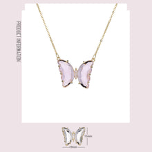 Load image into Gallery viewer, 1 PC Fashion Sweet Elegant Crystal Glass Butterfly Pendant Necklace Women Jewelry Gift
