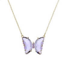 Load image into Gallery viewer, 1 PC Fashion Sweet Elegant Crystal Glass Butterfly Pendant Necklace Women Jewelry Gift

