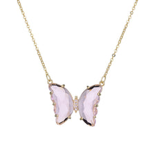 Load image into Gallery viewer, 1 PC Fashion Sweet Elegant Crystal Glass Butterfly Pendant Necklace Women Jewelry Gift
