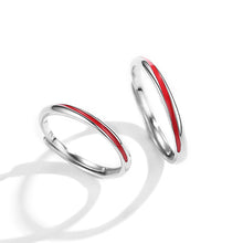 Load image into Gallery viewer, Creative Simple Red Mobius Strip Adjustable Couple Rings Girl Boy Friend Valentine's Day Jewelry Gift
