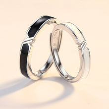 Load image into Gallery viewer, Creative Simple Black and White Adjustable Couple Rings Girl Boy Friend Valentine's Day Jewelry Gift
