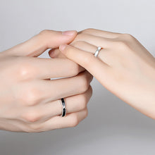 Load image into Gallery viewer, Creative Simple Black and White Adjustable Couple Rings Girl Boy Friend Valentine's Day Jewelry Gift
