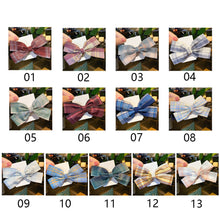 Load image into Gallery viewer, Fashion Women Casual Adjustable Uniform Hairpin Cotton Boys Girls Bow Plaid Necktie JK Plaid Ties
