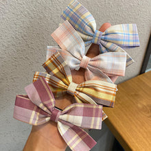 Load image into Gallery viewer, Fashion Women Casual Adjustable Uniform Hairpin Cotton Boys Girls Bow Plaid Necktie JK Plaid Ties
