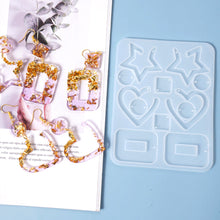 Load image into Gallery viewer, DIY Handmade Eearrings Heart Stars Shape Pendant Silicone Mold for Jewelry Making Tools
