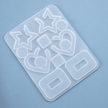 Load image into Gallery viewer, DIY Handmade Eearrings Heart Stars Shape Pendant Silicone Mold for Jewelry Making Tools
