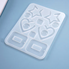 Load image into Gallery viewer, DIY Handmade Eearrings Heart Stars Shape Pendant Silicone Mold for Jewelry Making Tools
