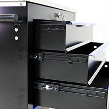 Load image into Gallery viewer, 5 DRAWERS MULTIFUNCTIONAL TOOL CART WITH WHEELS-BLACK+BLUE
