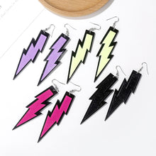Load image into Gallery viewer, Fashion Punk Exaggerated Long Lightning Acrylic Acetic Acid Pendant Earrings Women Jewelry Gift
