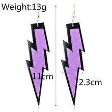 Load image into Gallery viewer, Fashion Punk Exaggerated Long Lightning Acrylic Acetic Acid Pendant Earrings Women Jewelry Gift
