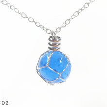 Load image into Gallery viewer, Fashion Creative Glass Night Light Luminous Pendant Hand-woven Night Glow Necklace Jewelry Gift
