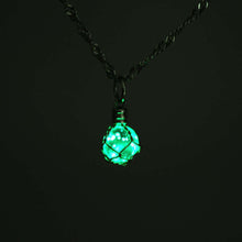 Load image into Gallery viewer, Fashion Creative Glass Night Light Luminous Pendant Hand-woven Night Glow Necklace Jewelry Gift
