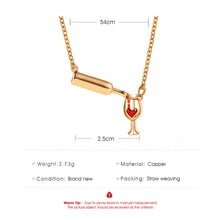 Load image into Gallery viewer, 1 PC Fashion Creative Red Wine Bottle Goblet Pendant Necklace Women Jewelry Gift
