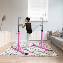 Load image into Gallery viewer, Gymnastic Bar Set Gymnastics Horizontal Bar Gymnastics Kip Bar for Kids Home Use Pink
