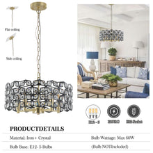 Load image into Gallery viewer, Modern Crystal Chandelier for Living-Room Round Cristal Lamp Luxury Home Decor Light Fixture
