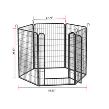 Load image into Gallery viewer, 6 Panels Heavy Duty Metal Playpen with door,39.37"H Dog Fence Pet Exercise Pen for Outdoor, Indoor
