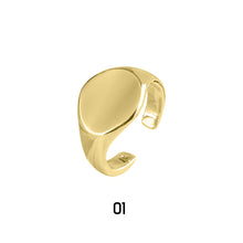 Load image into Gallery viewer, Fashion Minimalist Irregular Round Circle Geometric Glossy Ring For Women Men Jewelry Gift
