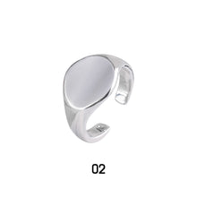 Load image into Gallery viewer, Fashion Minimalist Irregular Round Circle Geometric Glossy Ring For Women Men Jewelry Gift
