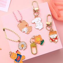 Load image into Gallery viewer, Girl Cartoon Animal Metal Key Chain Cute Bag Pendant Baby Cute Accessory
