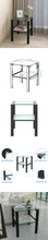 Load image into Gallery viewer, Glass two layer tea table, small round table, bedroom corner table, living room black side table
