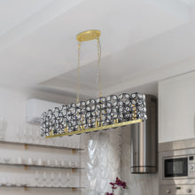 Load image into Gallery viewer, Modern Champagne Gold Oval Crystal ceiling chandelier  Luxury Home Decor Light Fixture
