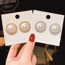 Load image into Gallery viewer, Fashion Exquisite Minimalist Exaggerated Pearl 925 Silver Needle Ear Studs Women Jewelry Gift
