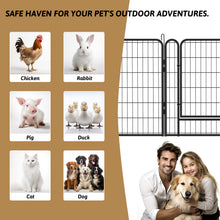 Load image into Gallery viewer, 16 Panels Heavy Duty Metal Playpen with door,39.37"H Dog Fence Pet Exercise Pen for Outdoor
