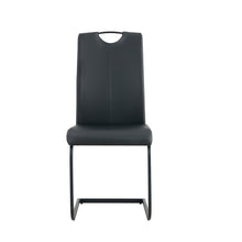 Load image into Gallery viewer, Dining chairs set of 2, Black PU Chair modern kitchen chair with metal leg
