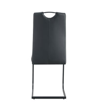 Load image into Gallery viewer, Dining chairs set of 2, Black PU Chair modern kitchen chair with metal leg

