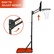 Load image into Gallery viewer, Use for Outdoor Height Adjustable 4.8 to 7.7ft Basketball Hoop 44 Inch Backboard Portable Basketball Goal System with Stable Base and Wheels
