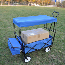Load image into Gallery viewer, Garden Shopping Beach Cart folding wagon (Blue)

