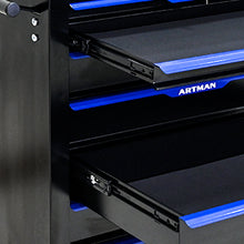 Load image into Gallery viewer, 7 DRAWERS MULTIFUNCTIONAL TOOL CART WITH WHEELS-BLACK+BLUE

