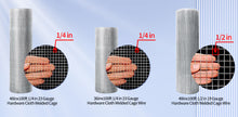 Load image into Gallery viewer, 48inx100ft 1/2 in 19 Gauge Hardware Cloth Welded Cage Wire Chicken Fence mesh Rolls Square Chicken Wire Netting Raised Garden Rabbit Fence Snake Fencing Rodent Animals
